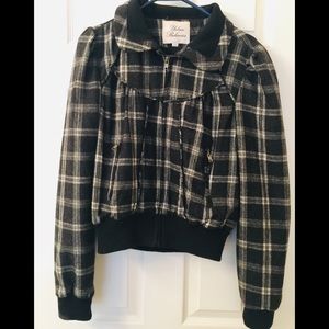 Plaid bomber jacket